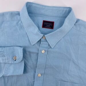 UNTUCKit Men's XX Large Blue Slim Fit Long Sleeve Casual Button Down Shirt